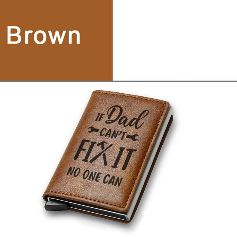 PAPA Men's Engraved RFID Blocking Card Holder Money Clip