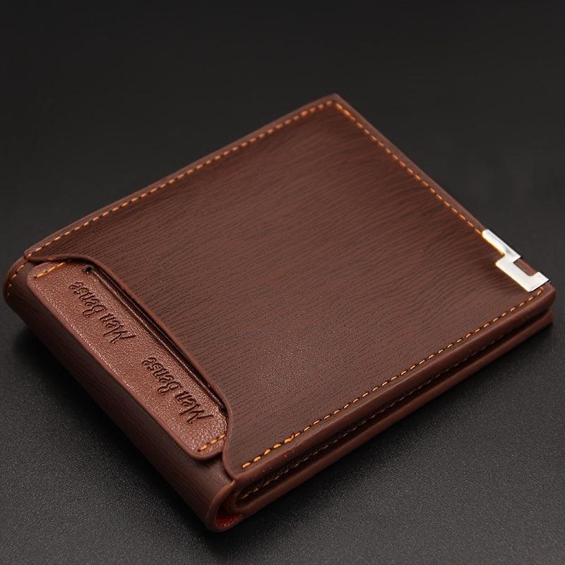 Men's Leather Money Clip Wallet ID Window Card Holder