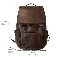 Men's Large Backpack High School Students Schoolbag Vintage Travel Backpack