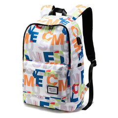 Harajuku Style USB Backpack for School College