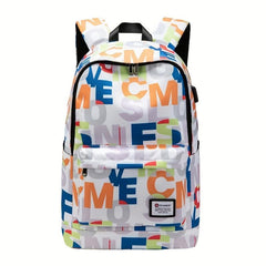 Harajuku Style USB Backpack for School College