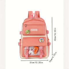 4pcs Backpack Crossbody Bag Handbag And Pen Bag Set Student Schoolbag