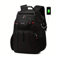 Large Capacity Backpack With USB Charging Compartment