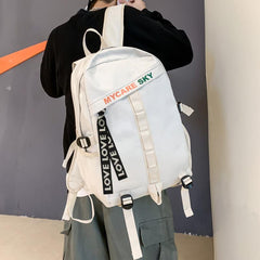 Large Capacity Letter Print Backpack for Travel and Outdoor
