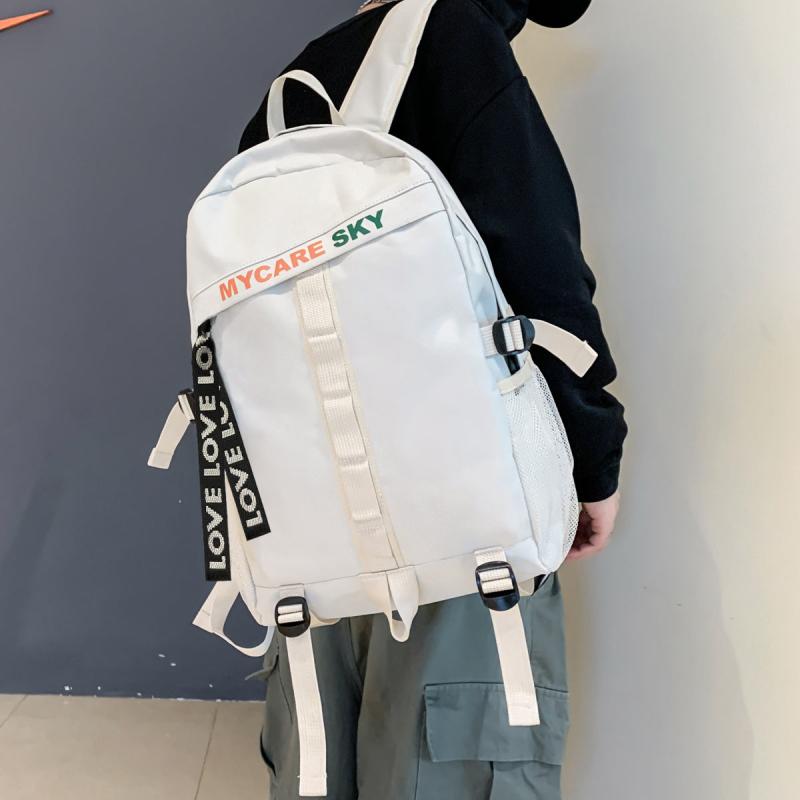 Large Capacity Letter Print Backpack for Travel and Outdoor