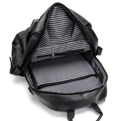 Solid Embossed Backpack for Students and Commuters