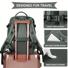 Men's Laptop Backpack USB Charging Port Travel Carry-on Bag