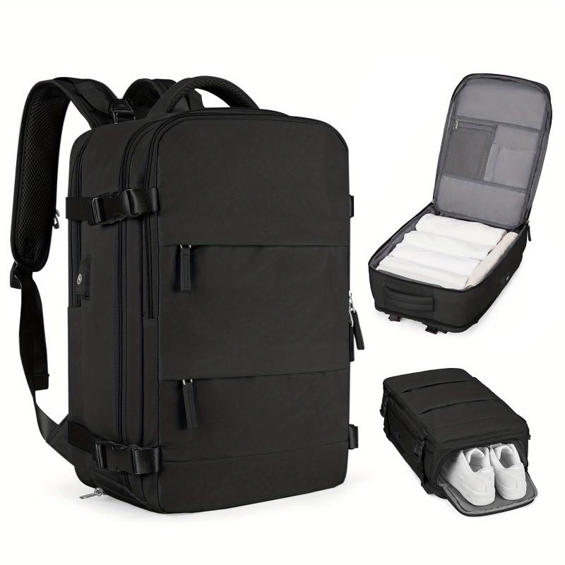Men's Laptop Backpack USB Charging Port Travel Carry-on Bag