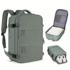 Men's Laptop Backpack USB Charging Port Travel Carry-on Bag