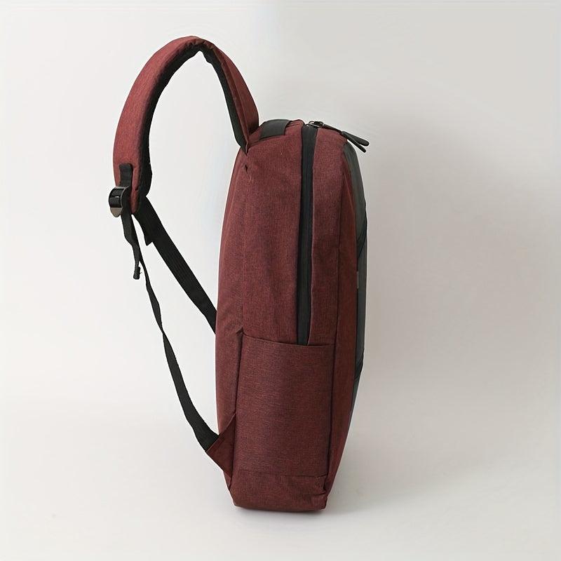 Solid Business Backpack with USB Port