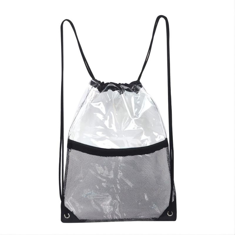 Clear Drawstring Bags PVC Waterproof Backpack Gym Sport Beach Bag For Men