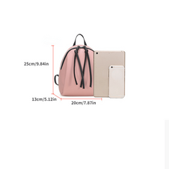 Vintage PU Leather Bag Casual Backpack Double Zipper Phone Bag