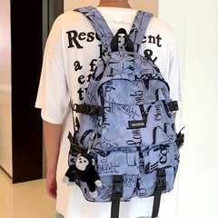 Printed Student Backpack Large Capacity for Travel School