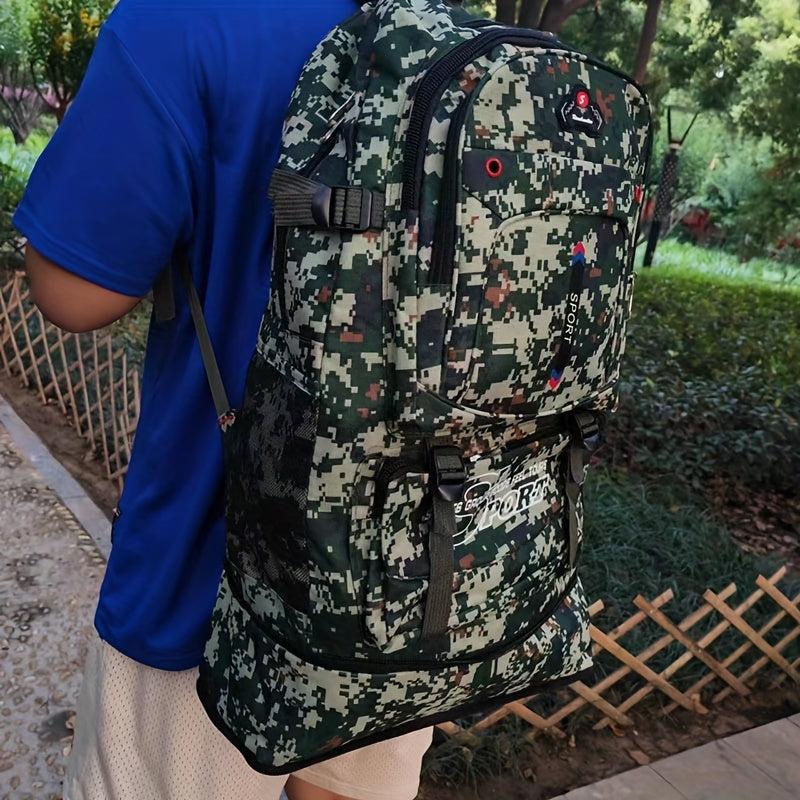 Men's Camo Outdoor Travel Backpack Large Capacity