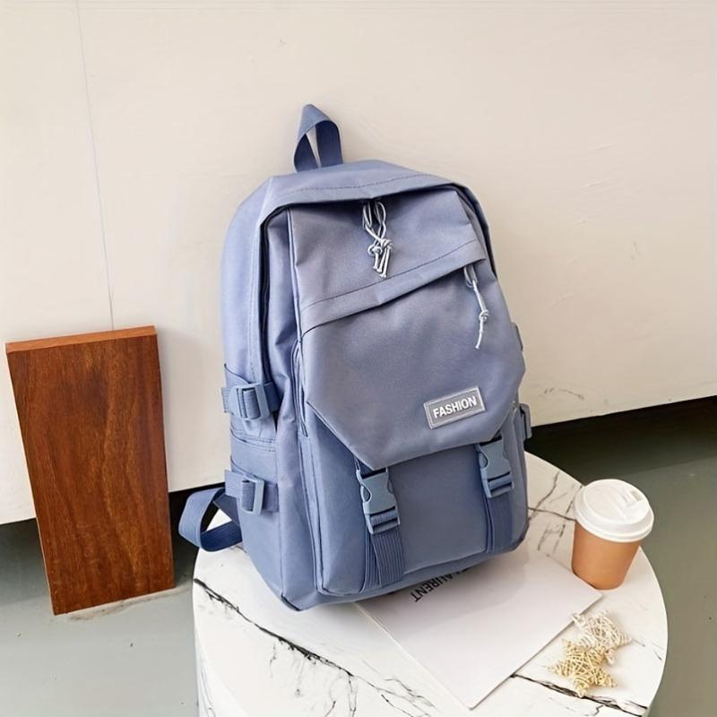Large Capacity Students Backpack Canvas Schoolbag Solid Bag For Men