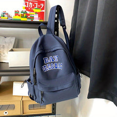 Letter Print Backpack Large Capacity Casual Backpack School Bag