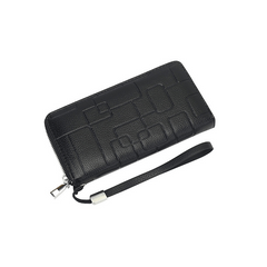 Men's Leather Zipper Handbag Long Wallet Clutch Phone Bag