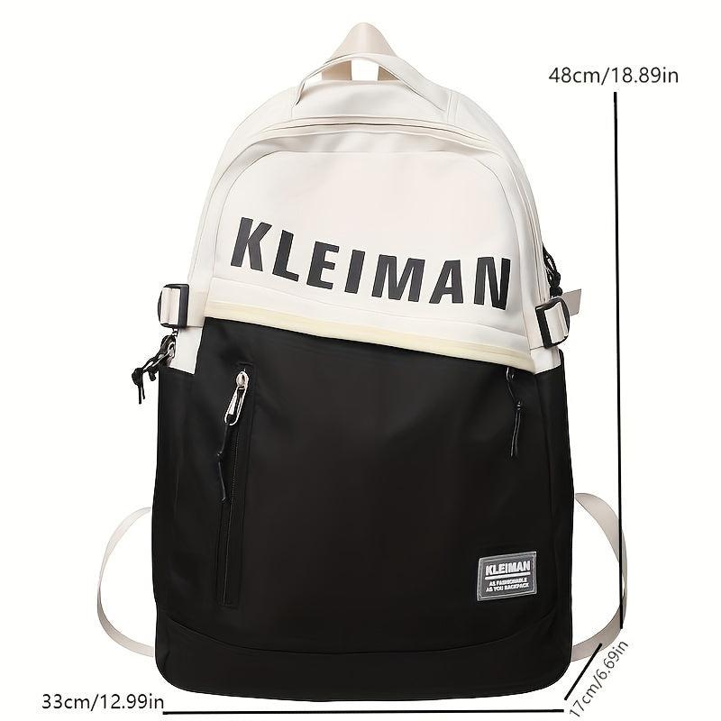 Casual Letter Print School Bag Large Capacity Backpack