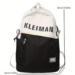 Casual Letter Print School Bag Large Capacity Backpack