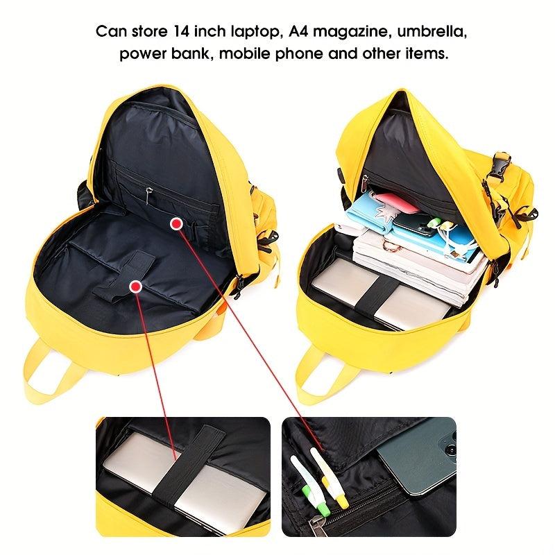 Large Capacity School Backpack with USB Charging Port