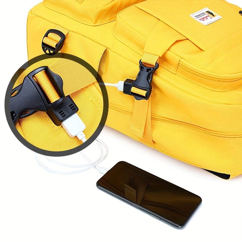 Large Capacity School Backpack with USB Charging Port