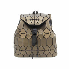 Geometric Pattern Matte Drawstring Backpack Large Capacity Travel Bag