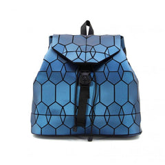 Geometric Pattern Matte Drawstring Backpack Large Capacity Travel Bag