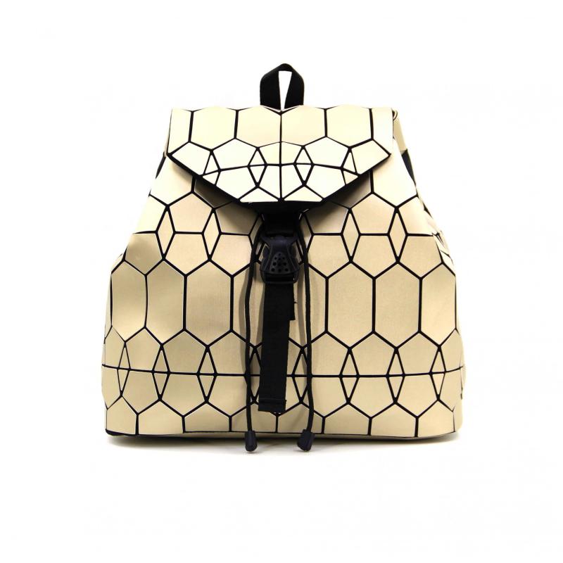 Geometric Pattern Matte Drawstring Backpack Large Capacity Travel Bag