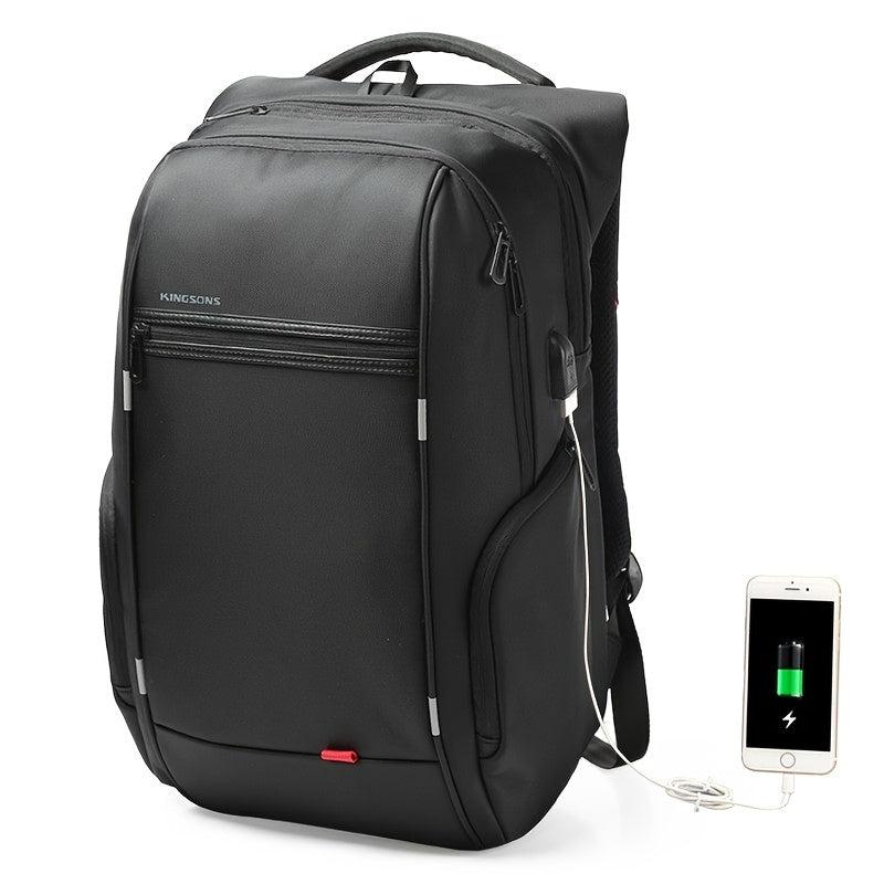 USB Charging Business Backpack Waterproof Large Capacity Middle School Bag