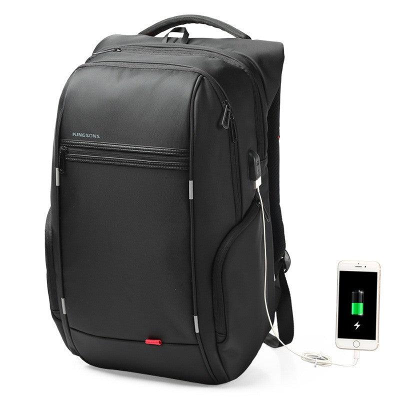 USB Charging Business Backpack Waterproof Large Capacity Middle School Bag