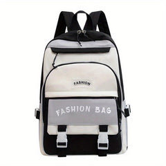 Creative Contrast Backpack Large Capacity Schoolbag Preppy Women's Backpack