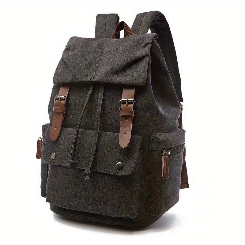Sturdy Retro Canvas Backpack for Students and Workers