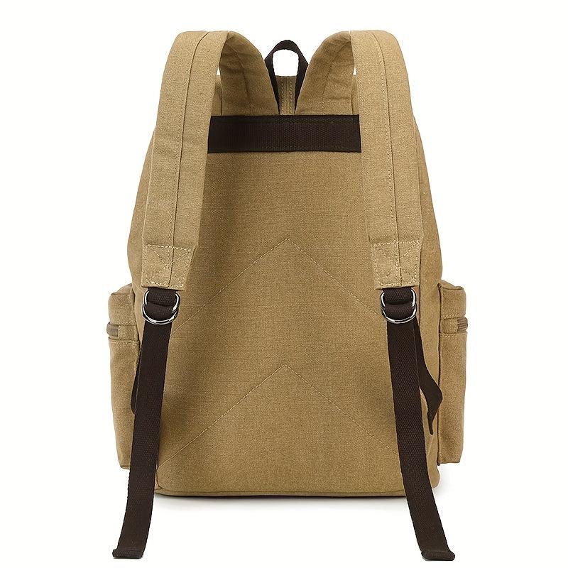Sturdy Retro Canvas Backpack for Students and Workers