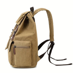 Sturdy Retro Canvas Backpack for Students and Workers
