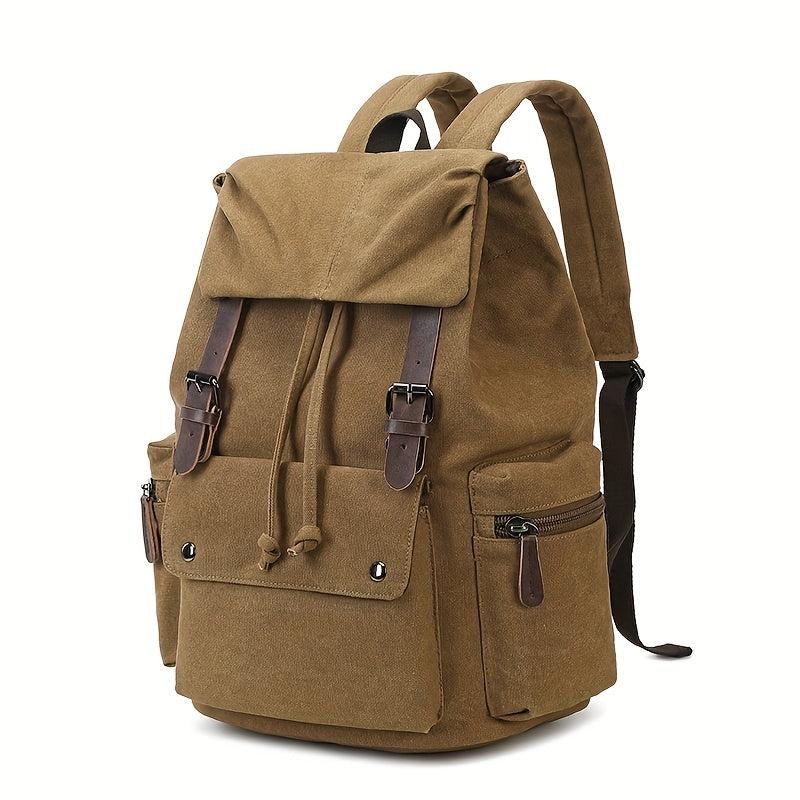 Sturdy Retro Canvas Backpack for Students and Workers