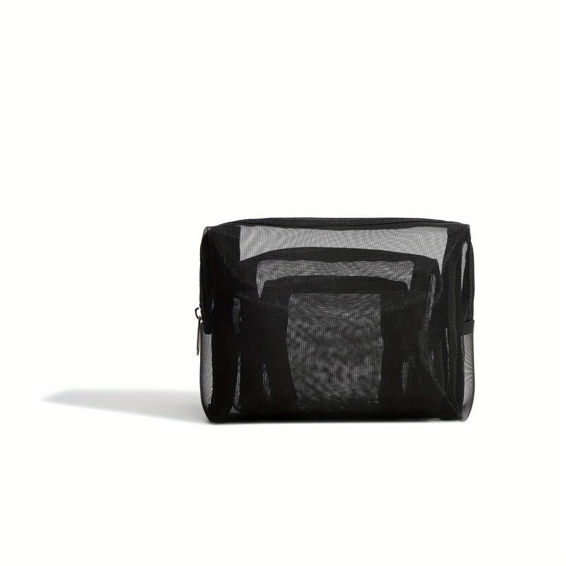 3pcs Mesh Cosmetic Bag Portable Toiletry Travel Storage Set