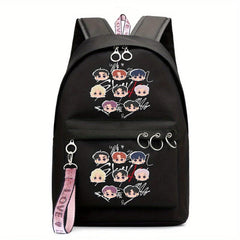Anime Character Pattern Backpack Large Capacity Waterproof Travel Work Bag