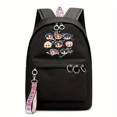 Anime Character Pattern Backpack Large Capacity Waterproof Travel Work Bag