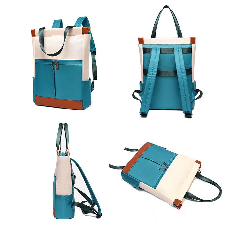 Contrast Backpack Large Capacity Double Shoulder Bag Women's Travel Bag