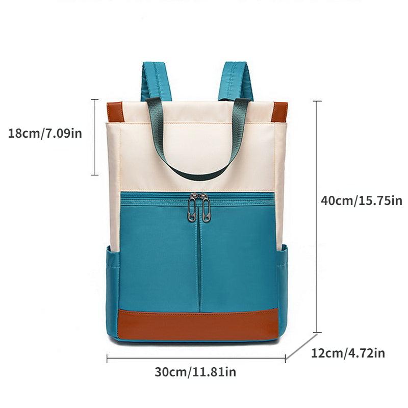 Contrast Backpack Large Capacity Double Shoulder Bag Women's Travel Bag