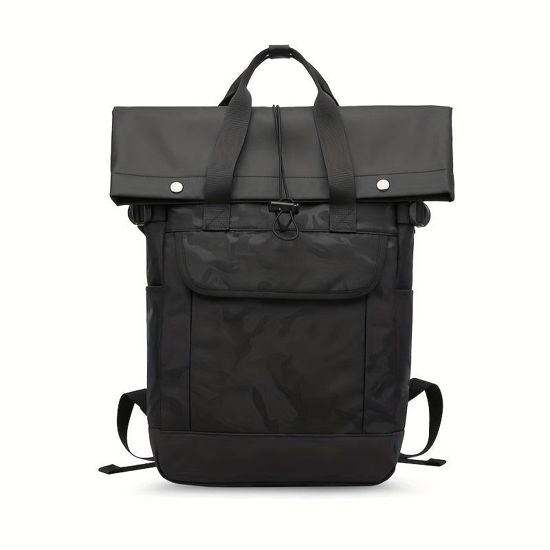 Contrast Backpack Student Schoolbag Large Capacity Double Shoulder Bag