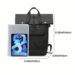 Contrast Backpack Student Schoolbag Large Capacity Double Shoulder Bag