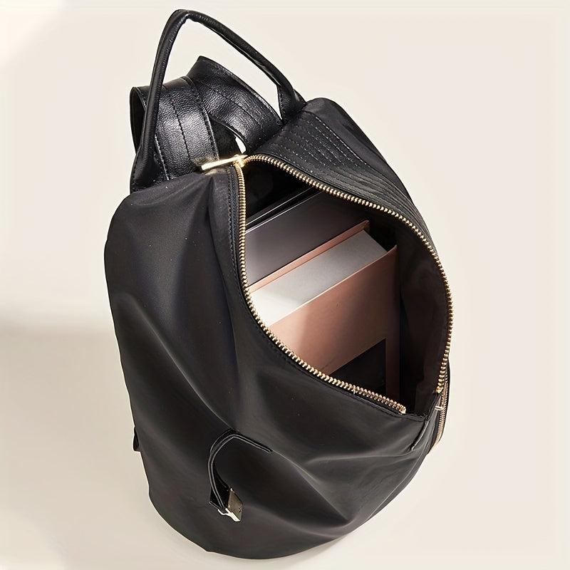 Nylon PU Leather Personality Backpack Large Capacity Bag