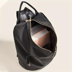 Nylon PU Leather Personality Backpack Large Capacity Bag