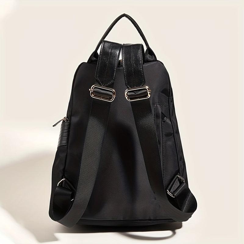 Nylon PU Leather Personality Backpack Large Capacity Bag