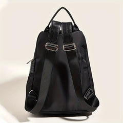 Nylon PU Leather Personality Backpack Large Capacity Bag