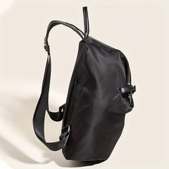 Nylon PU Leather Personality Backpack Large Capacity Bag