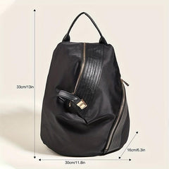 Nylon PU Leather Personality Backpack Large Capacity Bag