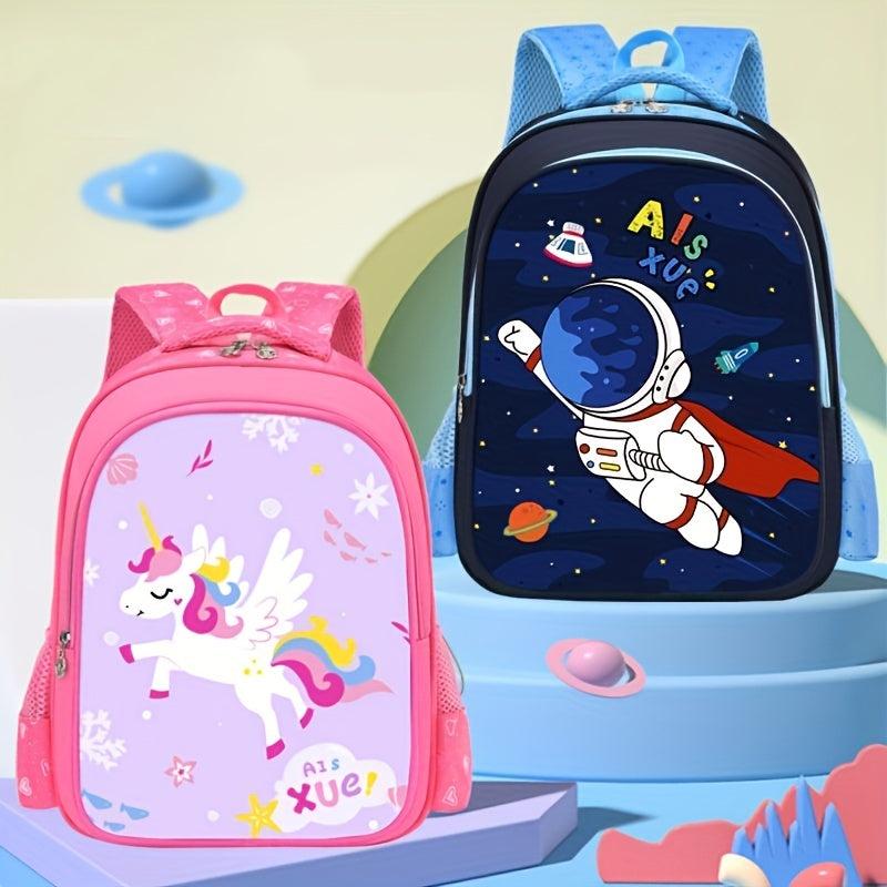 Kids Lightweight Schoolbag Cartoon Pattern Backpack For Primary School