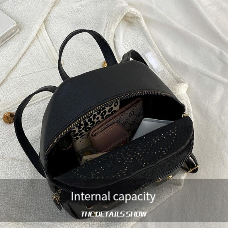 Large Capacity Rivet Backpack for Daily Use